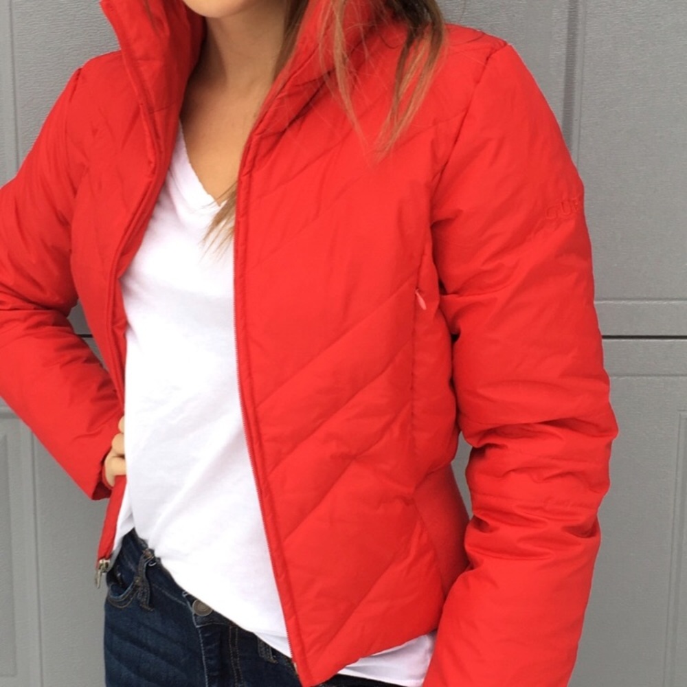 Guess red puffer jacket